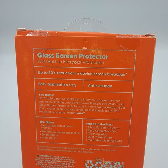 Protect Onn Glass Screen Protector - iPhone 12 & 12 Pro - Picture 5 of 7